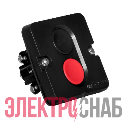 Пост кнопочный ПКЕ-622/2 "Пуск-Стоп" 1 черн. 1 красн. Электродеталь ПКЕ-622/2.1Ч.1К
