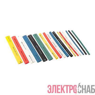 Набор трубок термоусадочных ТУТ 3/1.5; 4/2; 5/2.5; 6/3; 8/4 (6 цветов по 5шт 100мм) PROxima EKF tut-n-3-r