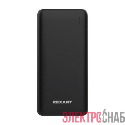 Устройство зарядное портативное Power Bank (аккумуляторная батарея) 20000мА.ч с Quick Charge и Power Delivery черн. Rexant 30-2052