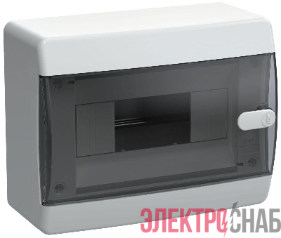 Корпус ЩРН-П-8 UNION Compact IP41 черн. прозр. дверь пластик. IEK UIC-KP12-N-08-41-K01