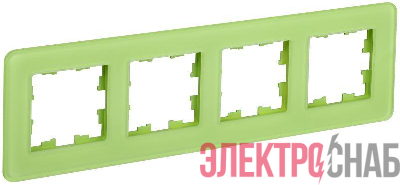 Рамка 4-м BRITE РУ-4-2-Бр стекло эко грин RE IEK BR-M42-G-41-K06
