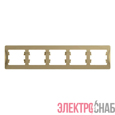 Рамка 5-м Glossa горизонт. титан SE GSL000405