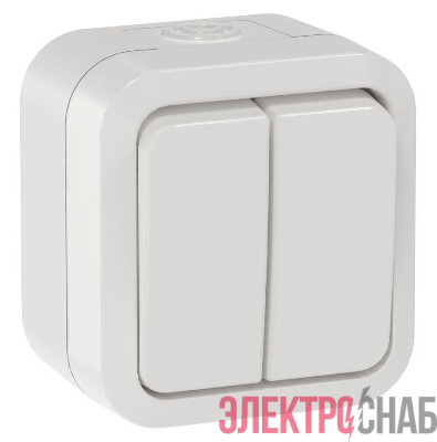 Выключатель 2-кл. ОП TORS 10А IP55 TS305 бел. IEK TS-V20-0-10-55-K01
