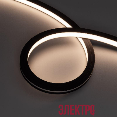 Лента светодиодная NOVA-TOP-BLACK-A120-16x15mm 24В Warm 3500К 10Вт/м IP67 2835 wire x2 вывод боков. герметичная (уп.5м) Arlight 049081