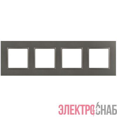 Рамка 4-м Elegance 14-5014-16 Classic для розеток и выключателей титан Эра Б0065829
