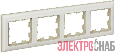Рамка 4-м BRITE РУ-4-Бр беж./жемчуж. IEK BR-M42-12-1-K10