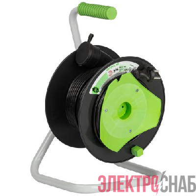 Удлинитель на пластик. катушке 1х30м без заземл. GAZ-2x1-30m Greenline ПВС 2х1 Эра Б0065099