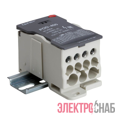 Блок распределительный винтовой зажим 1х185кв.мм 2х35кв.мм 5х16кв.мм 4х10кв.мм DKC POD-400