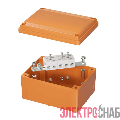 Коробка ответвительная FS 150х110х70мм 5р 450В 30А 16кв.мм с гладкими стенками и клеммн. IP56 пластик. DKC FSB20516