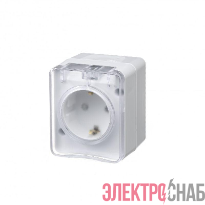 Розетка 1-м ОП AtlasDesign PROFI 16А IP54 250В заземл. защ. шторки бел. SE ATN540145