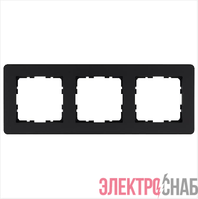 Рамка 3-м G-Flex черн. матов. soft touch Jasmart G1103PB