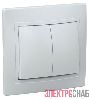 Выключатель 2-кл. СП Кварта 10А IP20 ВС10-2-0-КБ бел. GENERICA EVK20-K01-10-DM