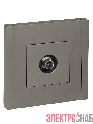 Розетка TV проходная FORTE&PIANO FP529 сталь IEK FP-A10-P-K46