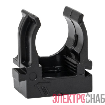 Держатель для труб (клипса) d16мм для монтажн. пистолета черн. (уп.100шт) Plast EKF derjp-z-16-black