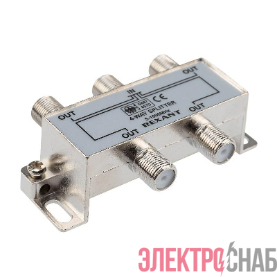 Делитель ТВ "краб" х4 под F разъем 5-1000 МГц Rexant 05-6003