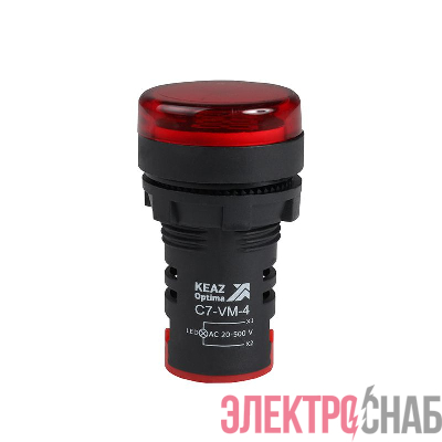 Индикатор напряжения OptiSignal Compact D22 С7-VM-4 красн. 20-500В AC AD22VM КЭАЗ 362189