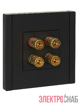 Аудиорозетка 4-м FORTE&PIANO FP139 черн. IEK FP-S40-K02