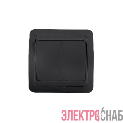 Выключатель 2-кл. CLASSICO 2023B черн. IN HOME 4690612061085