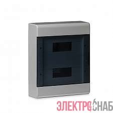Щиток ОП Тусо 24мод. с прозр. двер. 370х302х95мм сер. Ruvinil 68324СП