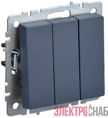 Выключатель 3-кл. СП BRITE ВС10-3-0-БрМ 10А механизм маренго IEK BR-V30-0-10-K35