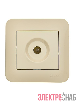 Розетка телевизионная проходная TV СП ASTI IP20 в сборе крем. LEZARD 7081-0303-129