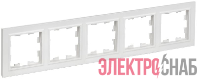 Рамка 5-м BRITE РУ-5-БрАБ арктич. бел. IEK BR-M52-K91