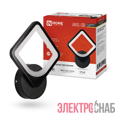 Светильник светодиодный ELEGANT ARISTO-B 15Вт 3000-6500К 1050лм 230В STEP COLOR черн. IN HOME 4690612043104