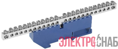 Шина нулевая на DIN-изол. Ni ШНИ-6х9-24-Д-С IEK YNN10-24-D-K07-N