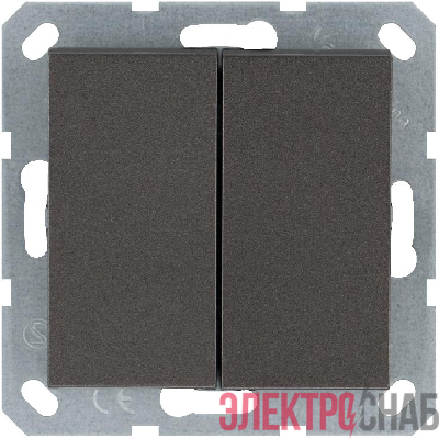 Кнопка 2-кл. 10А IP20 с переключающим контактом механизм мокко Jasmart G3020Z