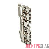 Колодка клеммная ST-4 40А 4 вывода пружинная сер. EKF plc-jxb-st-4-4