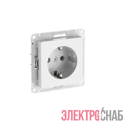 Розетка AtlasDesign 16А с заземл. быстрозажим. клем. механизм бел. SE ATN000143S
