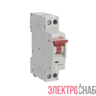 Выключатель компактный автоматический дифференциального тока YON max MDR 1P+N 100мА 6A C 6кА тип А YON MDR32N-1N3C6-A