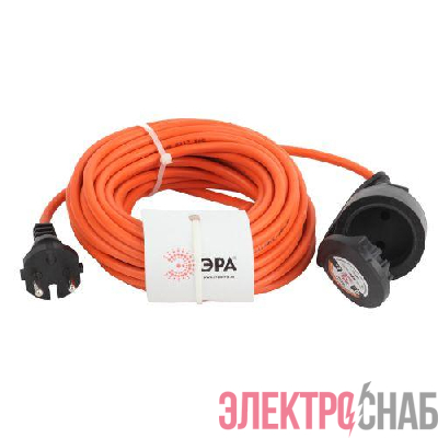 Удлинитель-шнур 1х10м без заземл. 6А IP20 UPx-1-2х0.75-10m ПВС 2х0.75 (бухта) Эра Б0043036