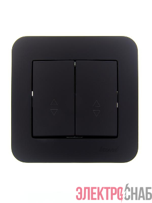 Переключатель проходной 2-кл.СП ASTI 10А IP20 в сборе черн. бархат LEZARD 7081-4242-106