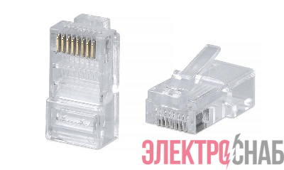 Коннектор RJ-45(8P8C) кат.5E неэкранир. универс. (уп.100шт) TOKOV ELECTRIC TKE-CNR-5E24-UTP