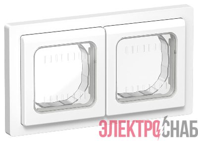 Рамка 2-м СП FLITE Рпро-2-55-ФлБ IP55 бел. IEK FI-M20-32-55-K01