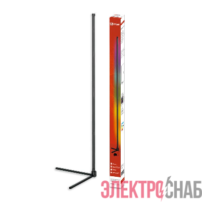 Светильник светодиодный ТСО 01Ч 12Вт RGB напольн. с пультом ДУ с адаптером черн. IN HOME 4690612049212