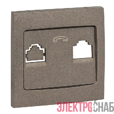 Панель лицевая Валенсия для розетки Phone 1-м графит PROxima EKF EST01-L-034-60