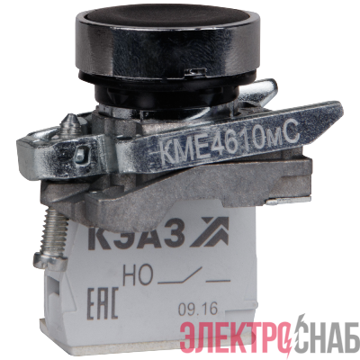 Кнопка КМЕ 4511м 1но+1нз цилиндр IP54 черн. КЭАЗ 248246