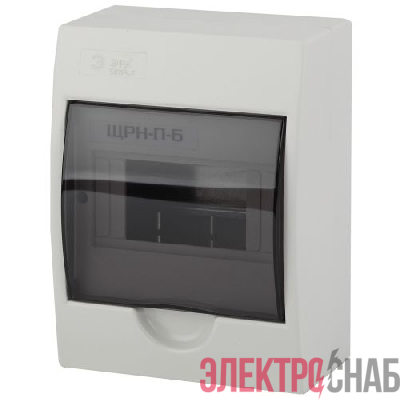 Бокс ЩРН-П-6 мод. навесной пластик IP41 SIMPLE NO-box_simple-plastic_6_surface ЭРА Б0041522