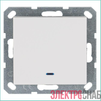 Выключатель 1-кл. 10А IP20 с подсветкой механизм бел. глянцевый Jasmart G3011NW