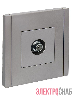 Розетка TV оконечная FORTE&PIANO FP528 сталь IEK FP-A10-O-K46