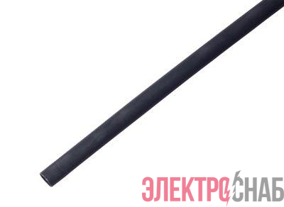 Трубка термоусадочная двустенная клеевая 12/4 (3:1) черн. 1м Rexant 21-2008