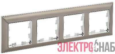 Рамка 4-м BRITE РУ-4-Бр хром/никель IEK BR-M42-12-4-K23