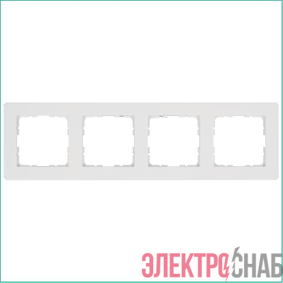 Рамка 4-м G-Flex бел. глянцевый Jasmart G1104W