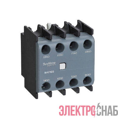 Блок контактный дополнительный MC1G/E 2НО+2НЗ фронт. монтаж. SE MAFN22