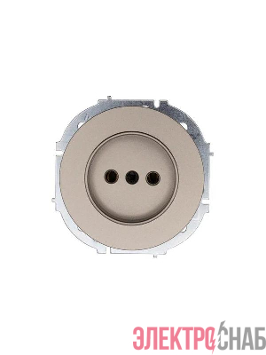 Розетка 1-м СП OSEN без заземл. ПБТ механизм титан LEZARD 743-3788-121B