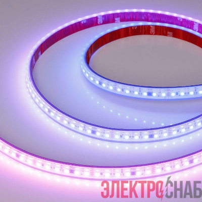 Лента светодиодная SPI-PS-A120-12mm 24V RGB-PX6-BPT 23Вт/м IP67 2835 герметичная бегущий огонь (уп.5м) Arlight 049452