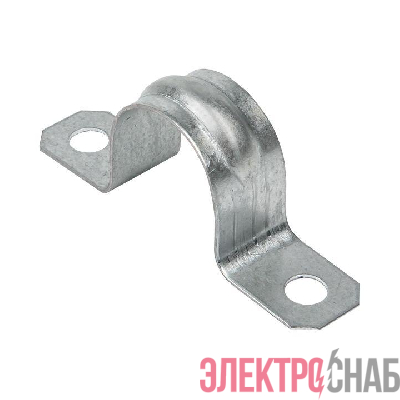 Скоба крепежная двухлапковая d21-22мм метал. EKF sm-2-21-22