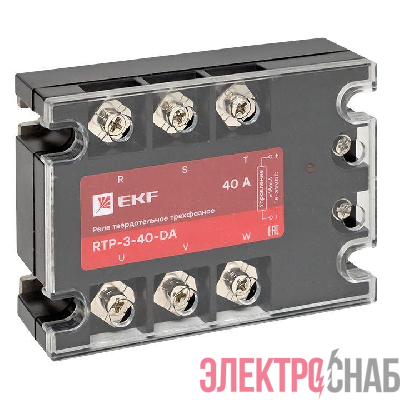 Реле твердотельное трехфазное RTP-40-DA PROxima EKF rtp-3-40-da